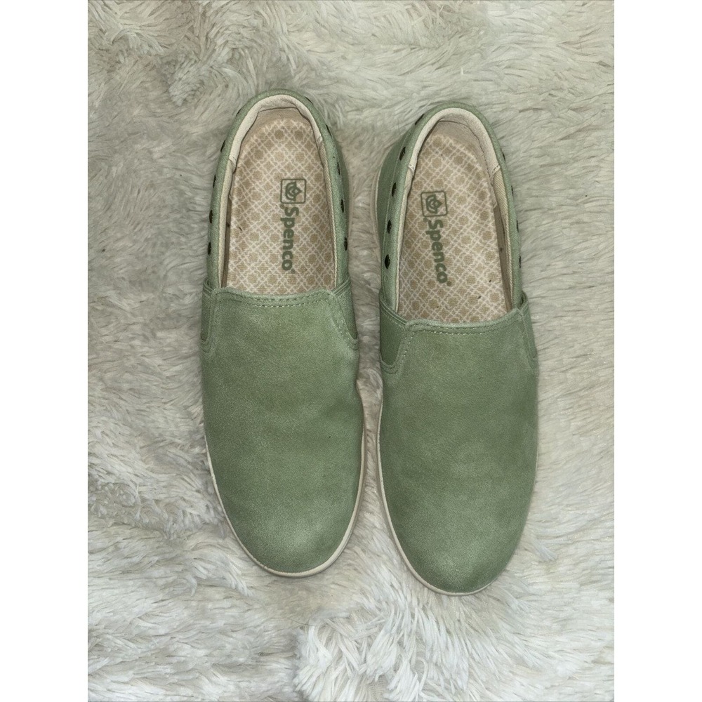 NWOB Spenco Suede Slip On Flat Shoes Size 7.5B - Picture 2 of 10
